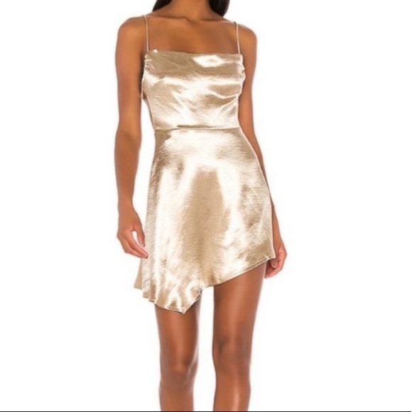 superdown Dresses & Skirts - revolve x superdown gold mini dress